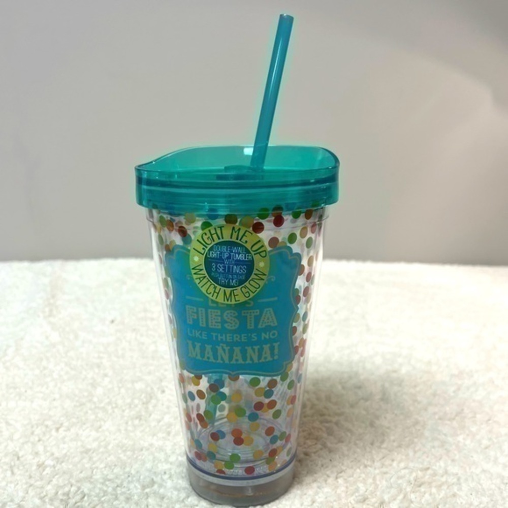 Slant "Lets Fiesta Like There's No Manana! 17 Oz. Light Up Double Wall Tumbler